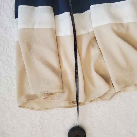 NWT Danny & Nicole Ruffle Sleeveless Colorblock  Fit and Flare Dress Size 4 - Picture 7 of 14